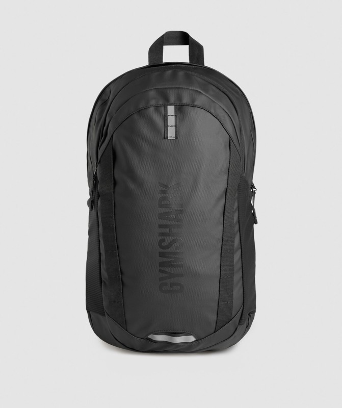 Gymshark Coated Pursuit Backpack Black | 87043DLIT