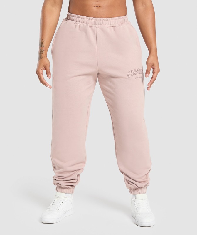 Gymshark Collegiate Joggers Muted Pink | 25187MZQF