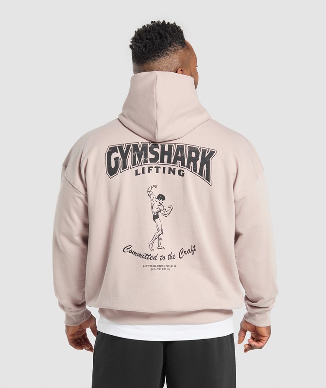 Gymshark Committed to the Craft Hoodie Muted Pink | 96317SVOZ