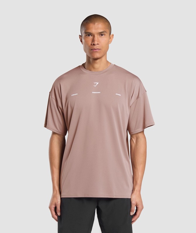 Gymshark Conditioning Apparel T-Shirt Powder Mauve | 83165UKVE