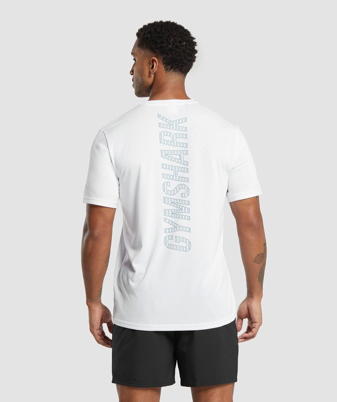 Gymshark Conditioning Goods T-Shirt White | 25091STWA