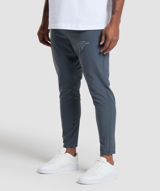 Gymshark Conditioning Goods Woven Joggers Titanium Blue | 30128TGBY