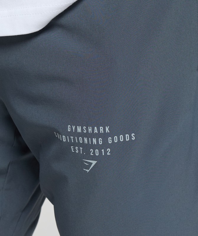 Gymshark Conditioning Goods Woven Joggers Titanium Blue | 30128TGBY