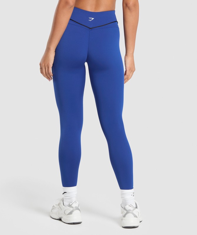 Gymshark Contour Leggings Wave Blue / Black | 69738UJDY