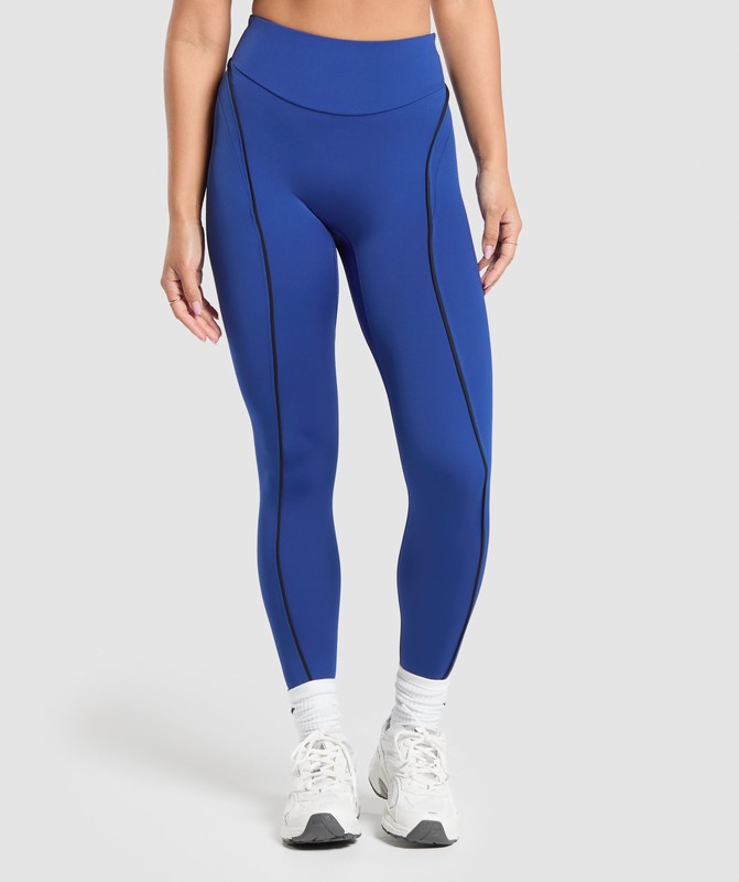 Gymshark Contour Leggings Wave Blue / Black | 69738UJDY