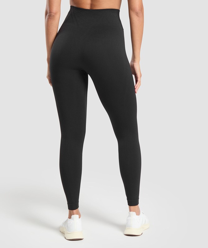 Gymshark Corset Seamless Leggings Black | 43150AXWF