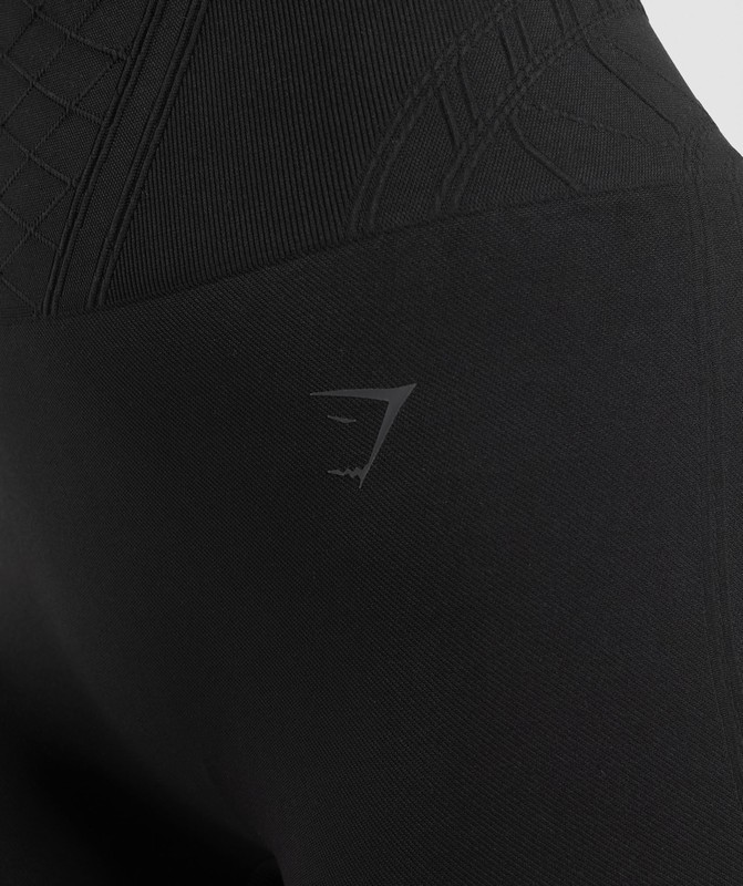 Gymshark Corset Seamless Shorts Black | 74513YAGV