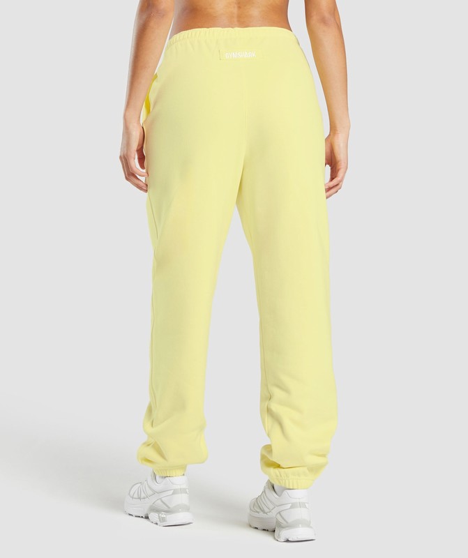 Gymshark Cosy Fleece Joggers Refresh Yellow | 39410HPFX