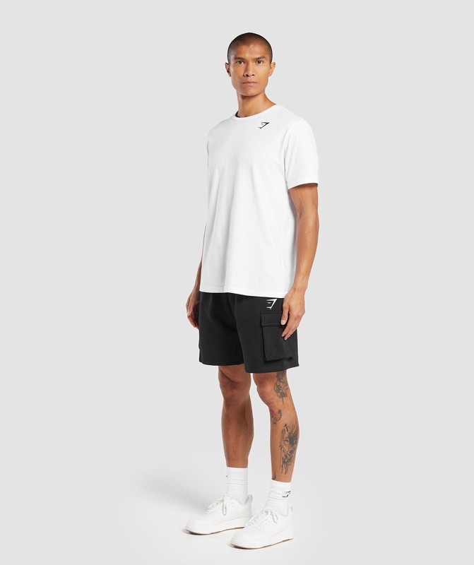 Gymshark Crest 7" Cargo Shorts Black | 01856UTLZ
