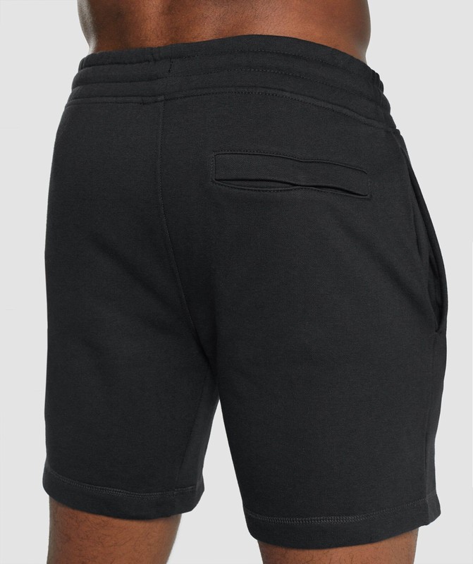 Gymshark Crest 7" Shorts Black | 32761FNWH