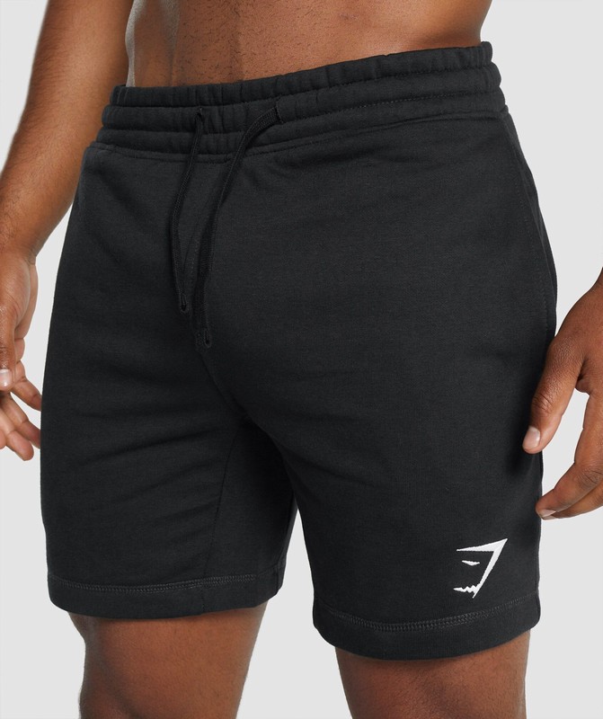 Gymshark Crest 7" Shorts Black | 32761FNWH
