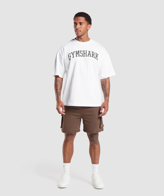 Gymshark Crest Cargo 7" Shorts Walnut Brown | 51079WHZR