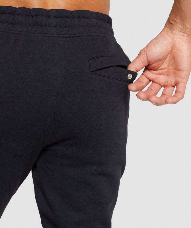 Gymshark Crest Joggers Black | 86093GXZR