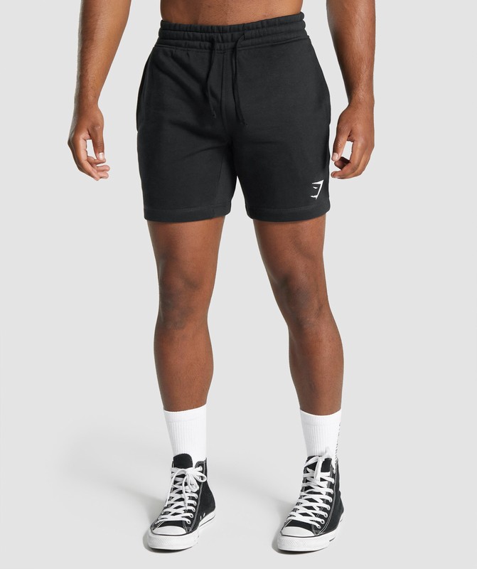 Gymshark Crest Shorts Black | 29501UCTF