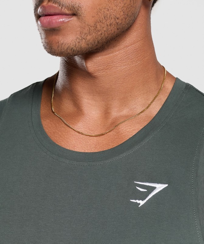 Gymshark Crest Tank Slate Teal | 01634TBKE