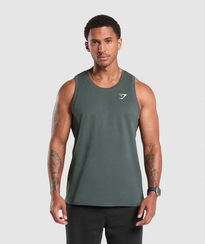 Gymshark Crest Tank Slate Teal | 01634TBKE
