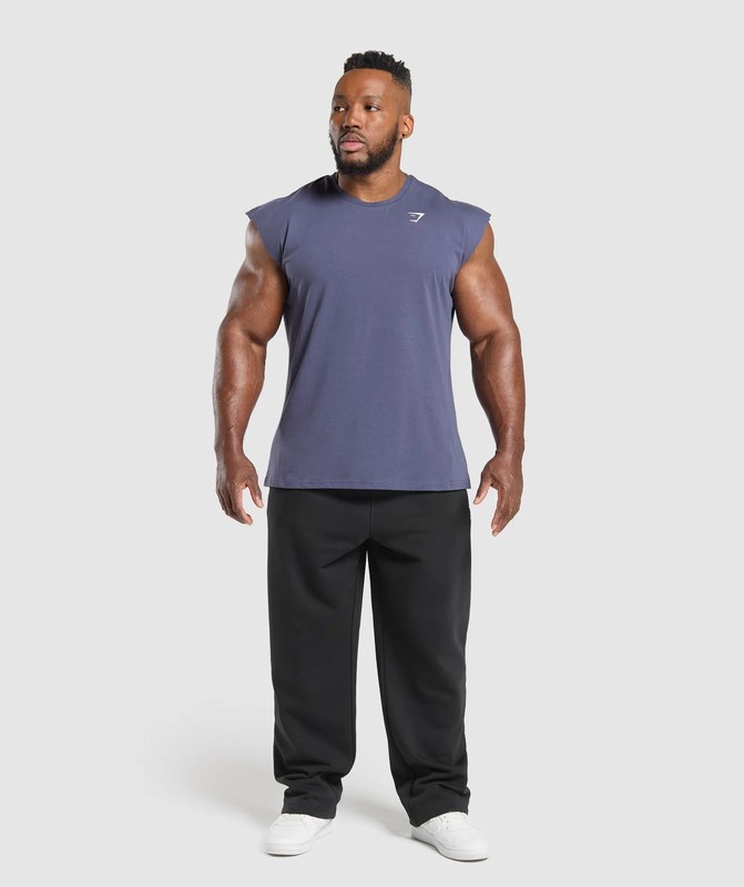 Gymshark Critical Cut Off Tank Weighted Purple | 41635YFLP