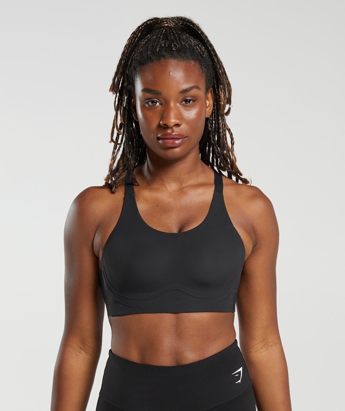 Gymshark Cross Back Sports Bra Black | 98604HGUR