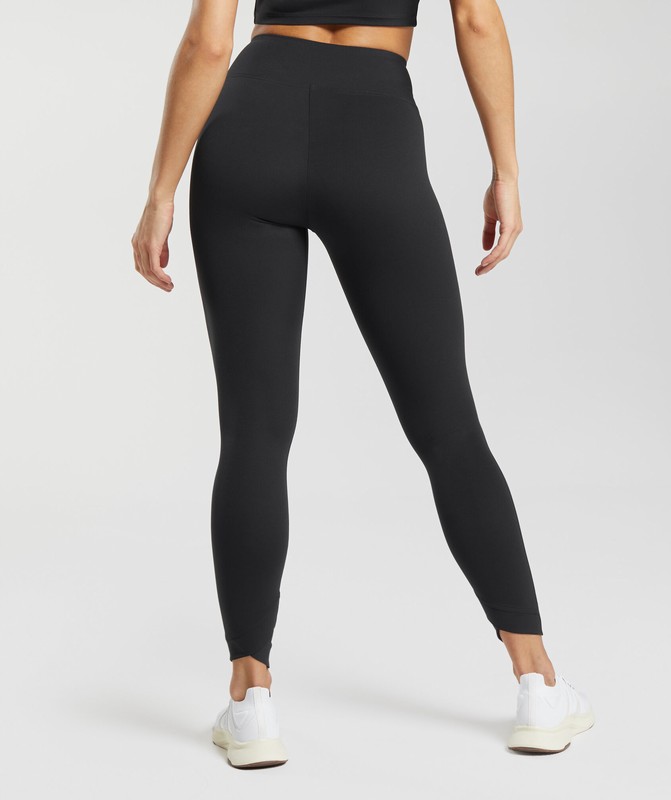 Gymshark Crossover Leggings Black | 51029KOYD