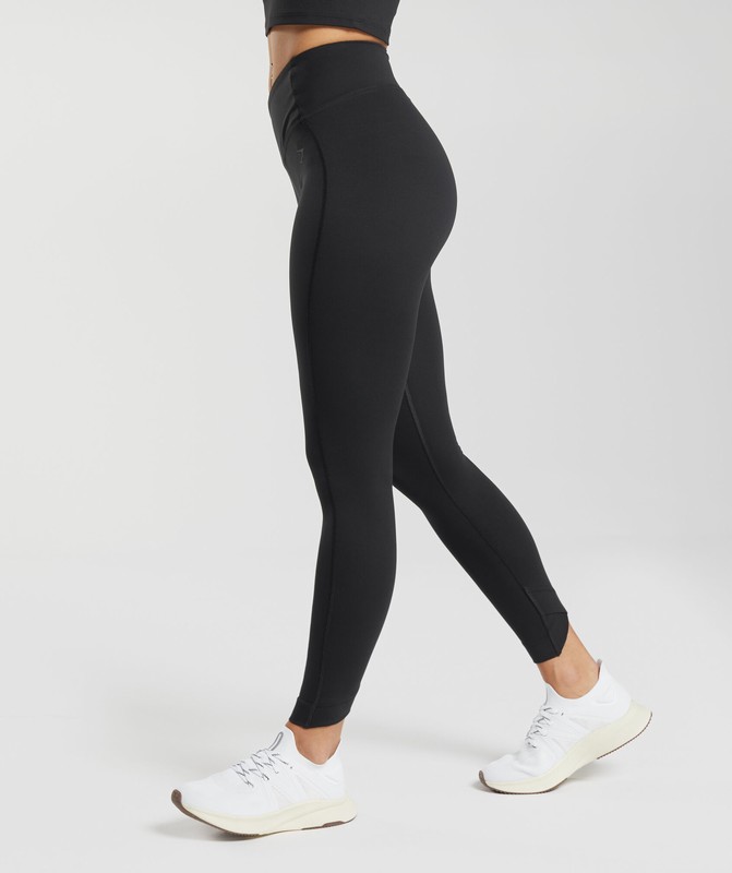 Gymshark Crossover Leggings Black | 51029KOYD