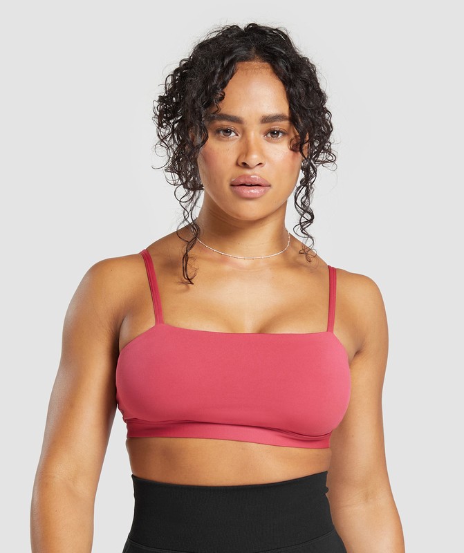 Gymshark Cut Out Bandeau Vintage Pink | 43856SAOX