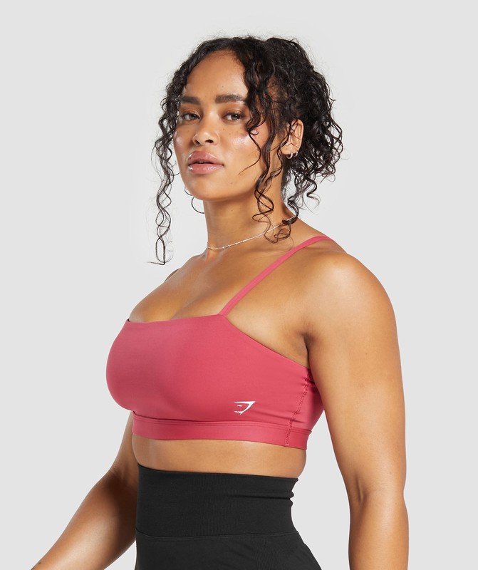 Gymshark Cut Out Bandeau Vintage Pink | 43856SAOX