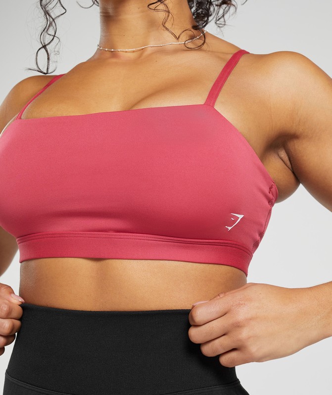Gymshark Cut Out Bandeau Vintage Pink | 43856SAOX