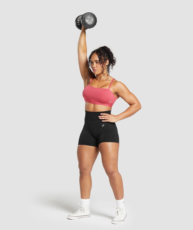 Gymshark Cut Out Bandeau Vintage Pink | 43856SAOX
