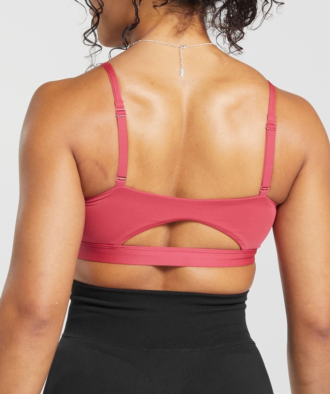 Gymshark Cut Out Bandeau Vintage Pink | 43856SAOX