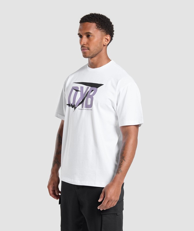 Gymshark DXB OS Tee GFX White | 07531UFMB