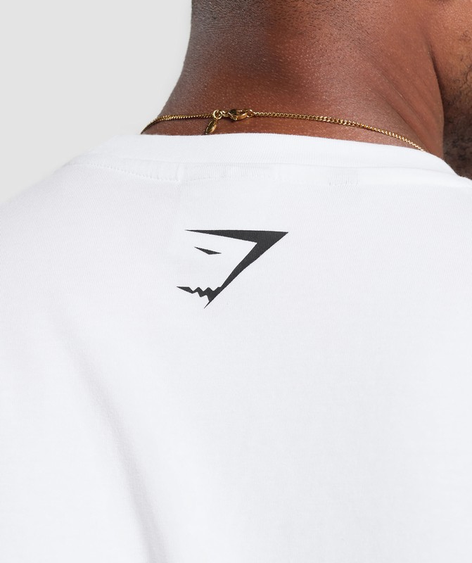 Gymshark DXB OS Tee GFX White | 07531UFMB
