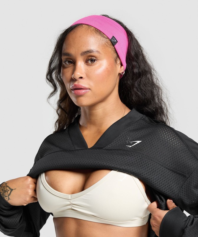 Gymshark Diffuse Sweat Headband Fetch Pink | 18095QMYU