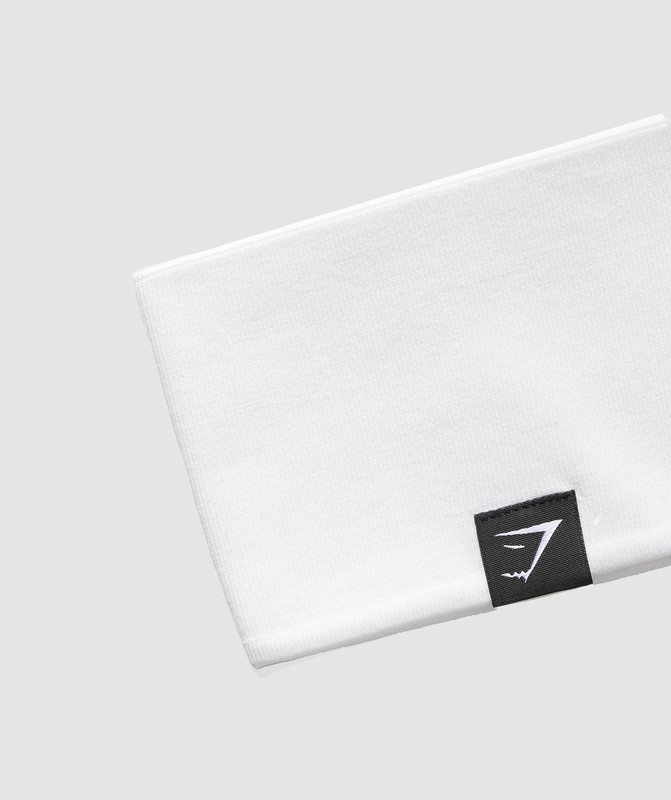 Gymshark Diffuse Sweat Headband White | 29480QDAI