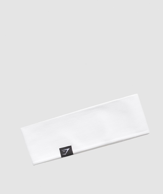 Gymshark Diffuse Sweat Headband White | 29480QDAI