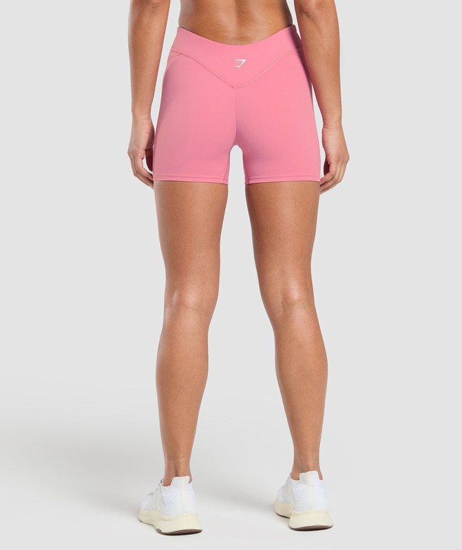 Gymshark Dipped Waistband Shorts Sunset Pink | 93784VSPW