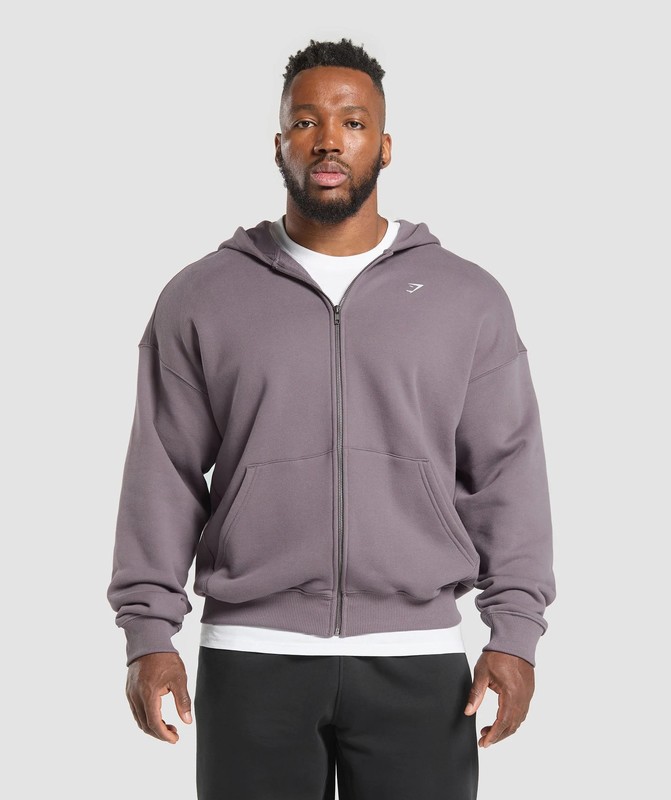 Gymshark Doberman Graphic Hoodie Brushed Purple | 27648SPLZ