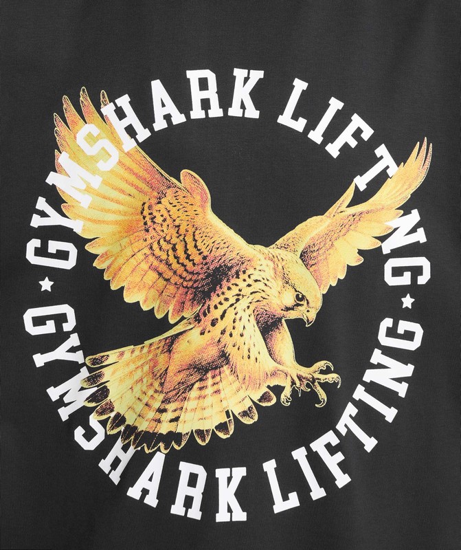 Gymshark Eagle Lifting Oversized Graphic T-Shirt Black | 53681NGIA