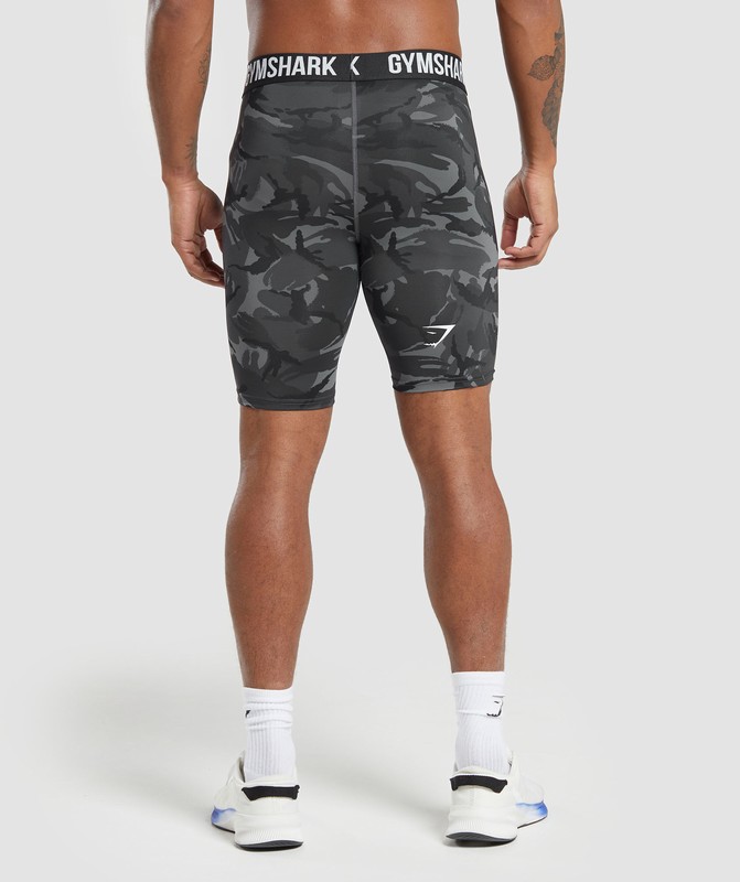 Gymshark Element Baselayer Printed Shorts Graphite Grey | 36021PDCT