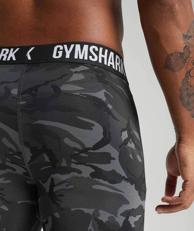 Gymshark Element Baselayer Printed Shorts Graphite Grey | 36021PDCT