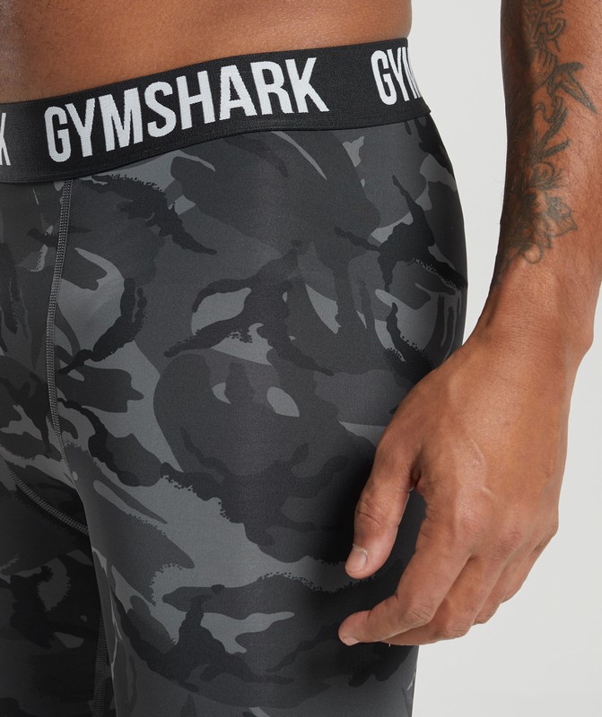 Gymshark Element Baselayer Printed Shorts Graphite Grey | 36021PDCT