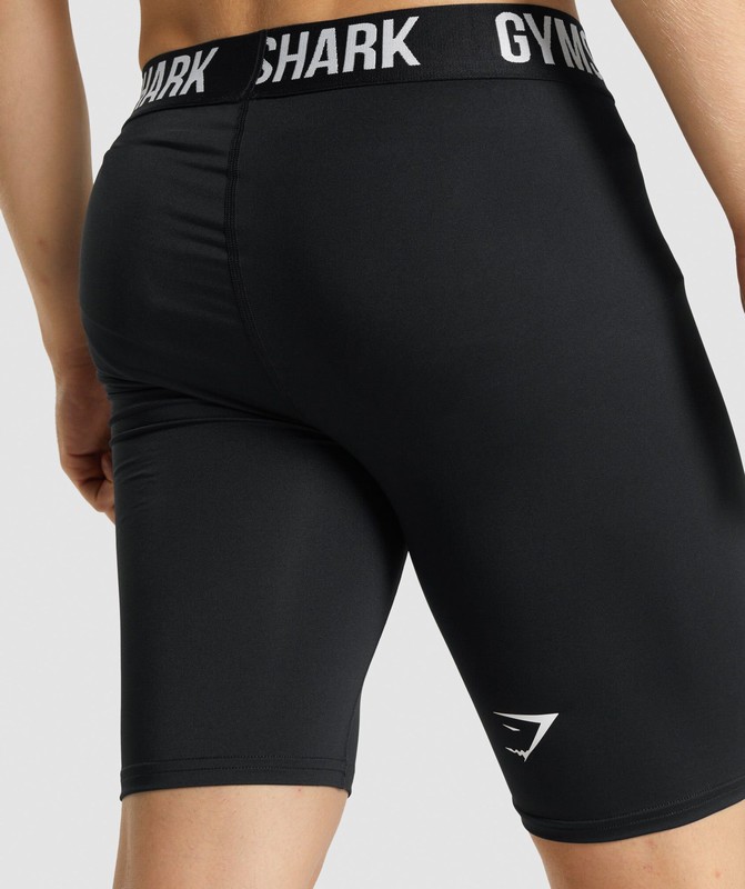 Gymshark Element Baselayer Shorts Black | 86597ZYGM