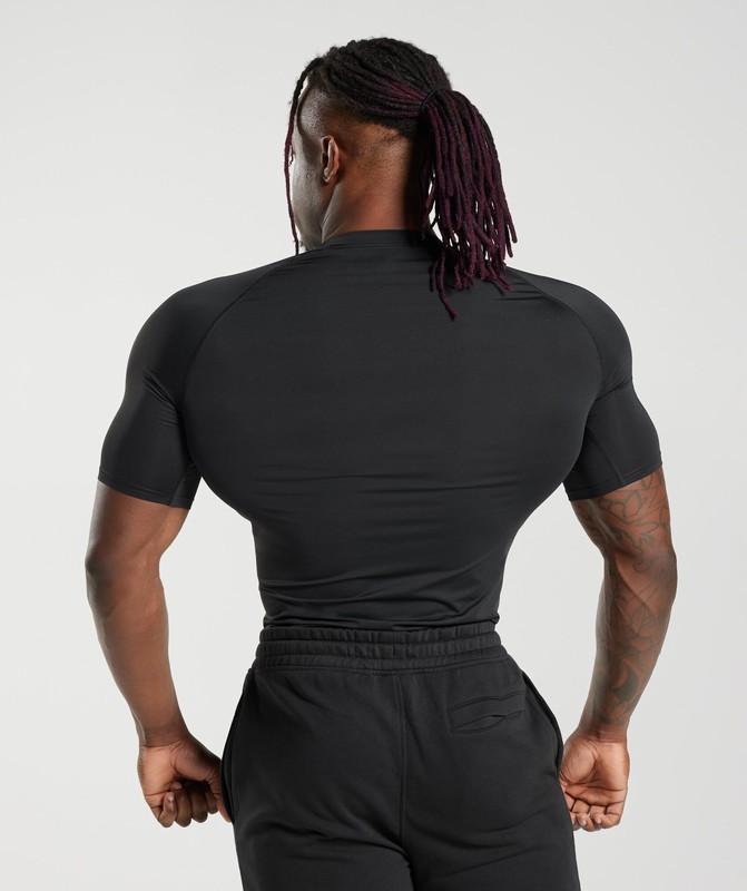 Gymshark Element Baselayer T-Shirt Black | 85423YSMA