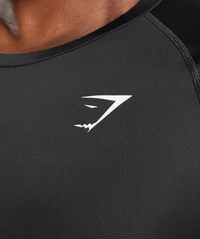 Gymshark Element Baselayer T-Shirt Black | 85423YSMA