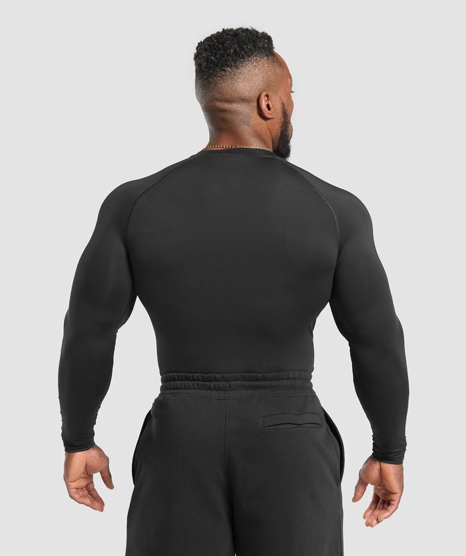Gymshark Element Long Sleeve T-Shirt Black | 98163EITF