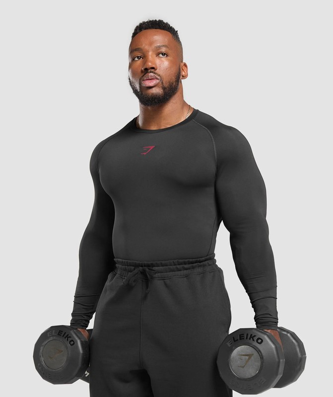 Gymshark Element Long Sleeve T-Shirt Black | 98163EITF