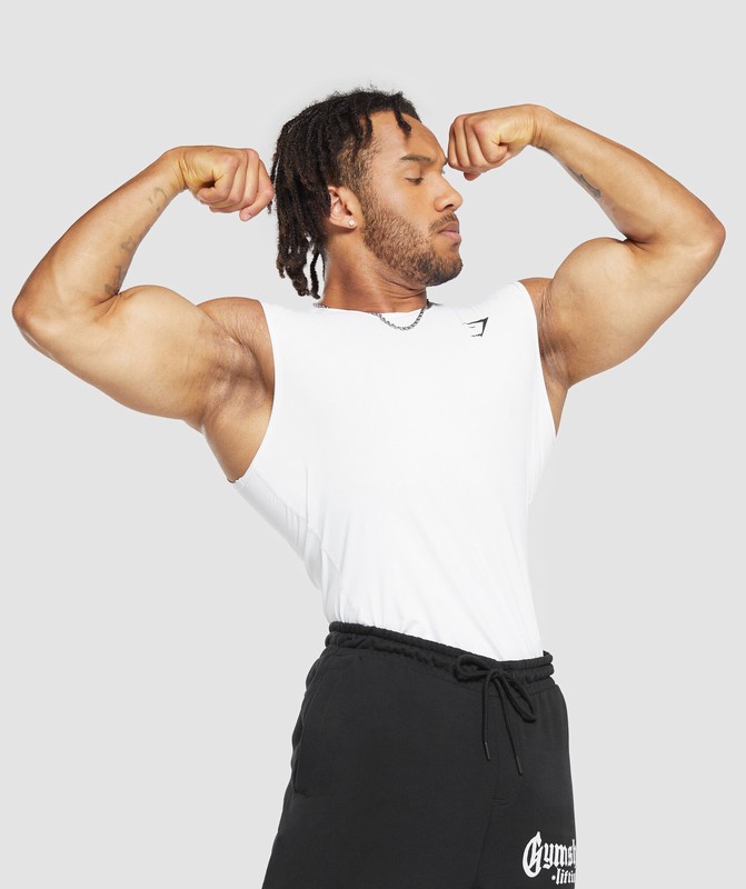 Gymshark Element Tank White | 79385NHKV