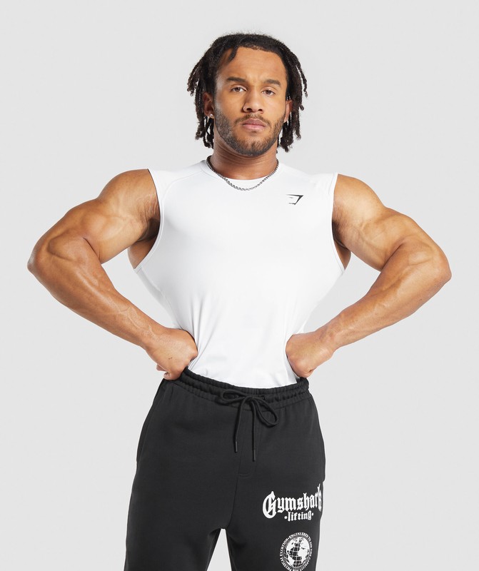 Gymshark Element Tank White | 79385NHKV