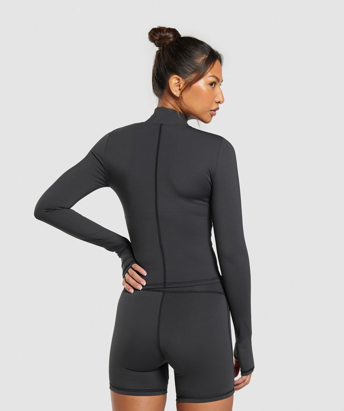 Gymshark Elevate Tracktop Black | 04768AUJE
