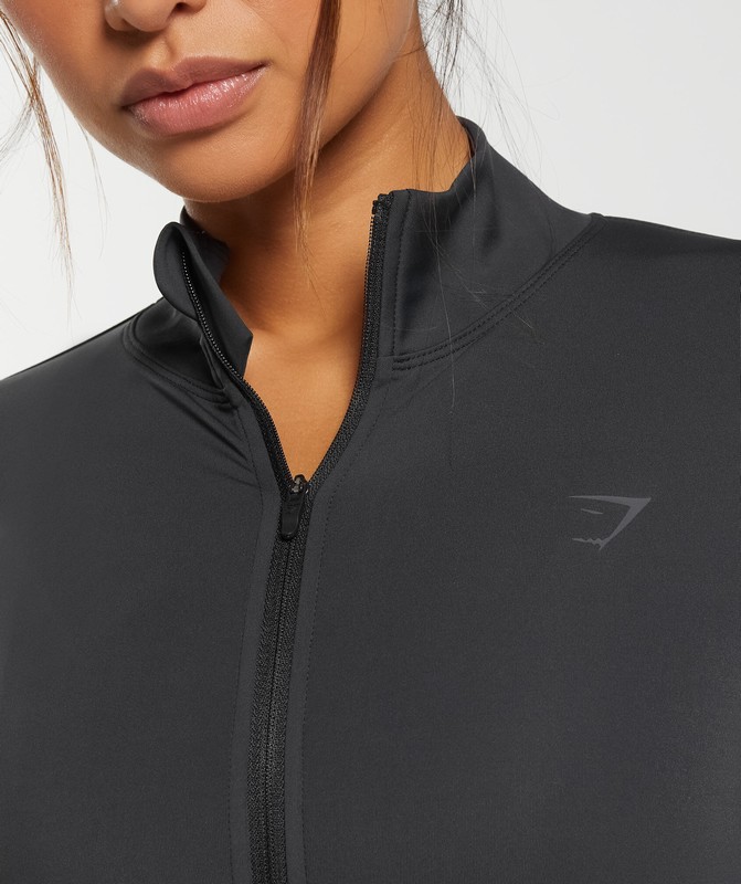 Gymshark Elevate Tracktop Black | 04768AUJE