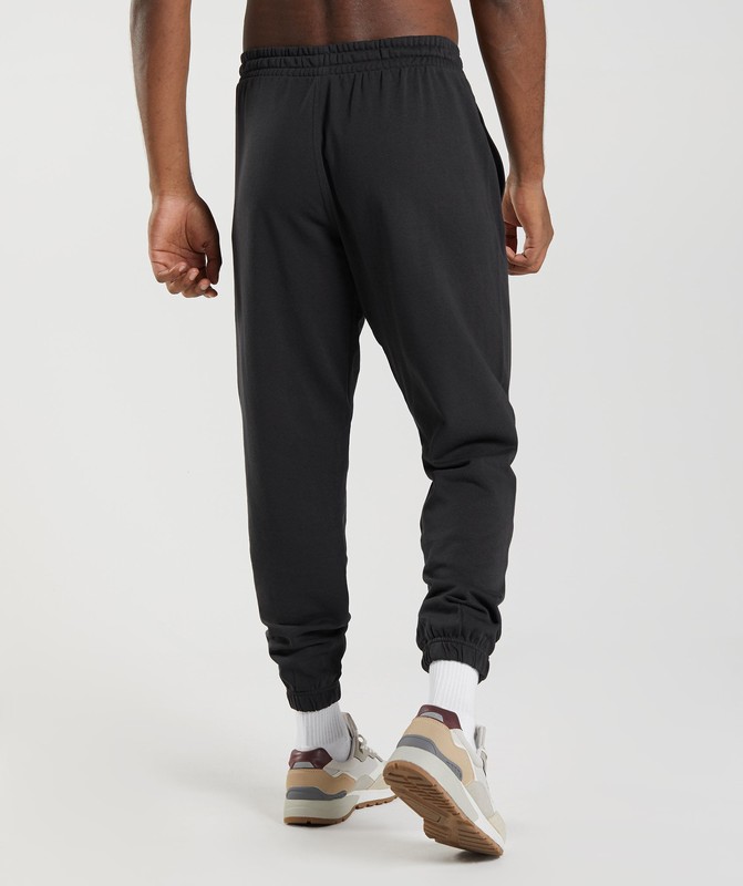 Gymshark Essential Oversized Joggers Black | 58634BONA